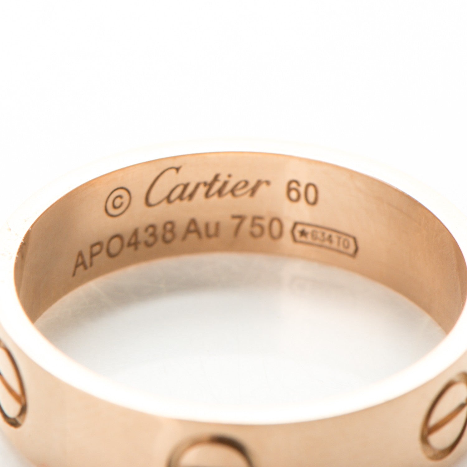 Cartier 18K Pink Gold 5.5mm LOVE Ring 60 9 4 of 5