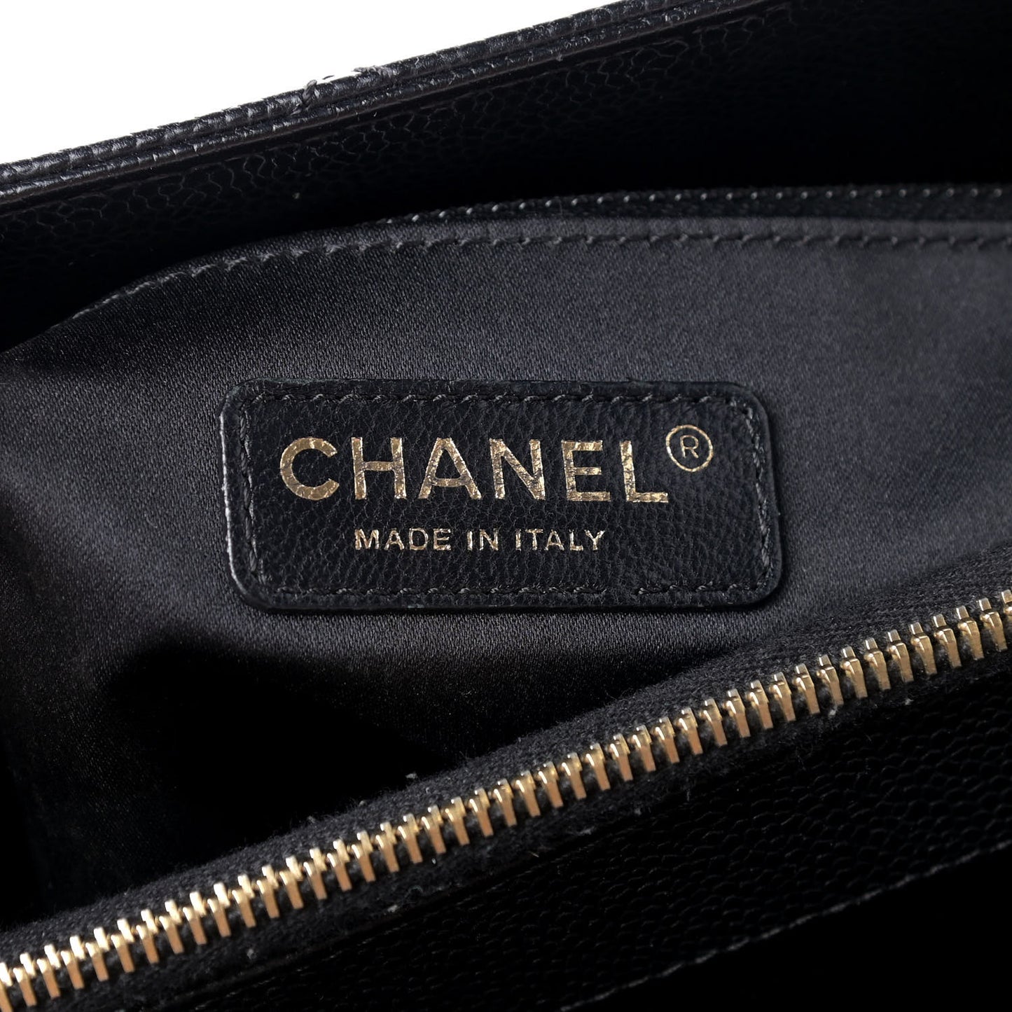 Caviar Quilted Grand Shopping Tote GST Black