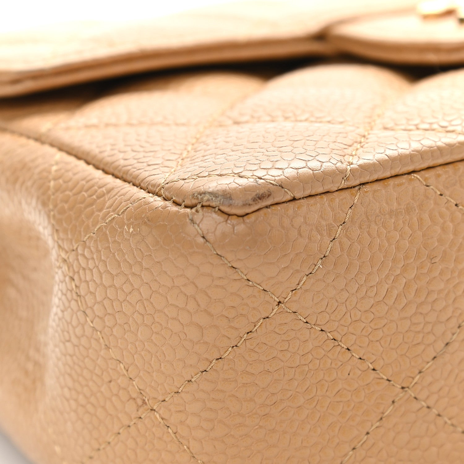 Chanel Caviar Quilted Mini Square Flap Beige 7 of 11
