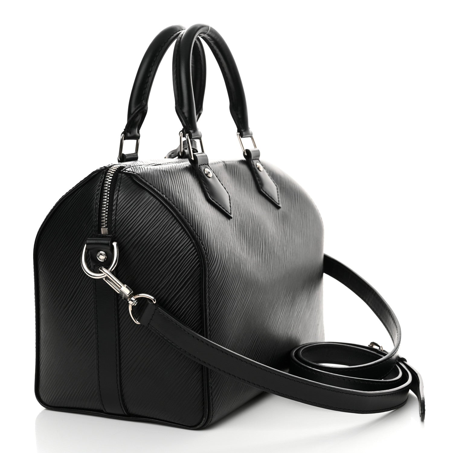 Louis Vuitton Epi Speedy Bandouliere 25 Black 3 of 17