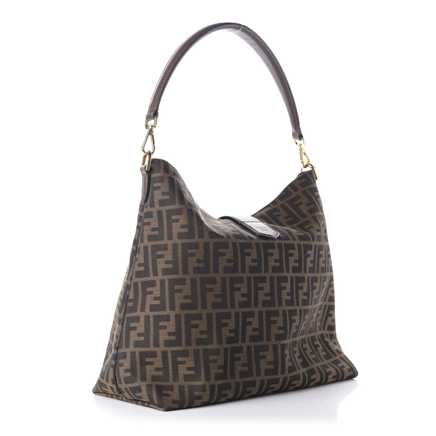 Zucca Vitello Artic Small Clasp Top Hobo Bag Tobacco Castagna
