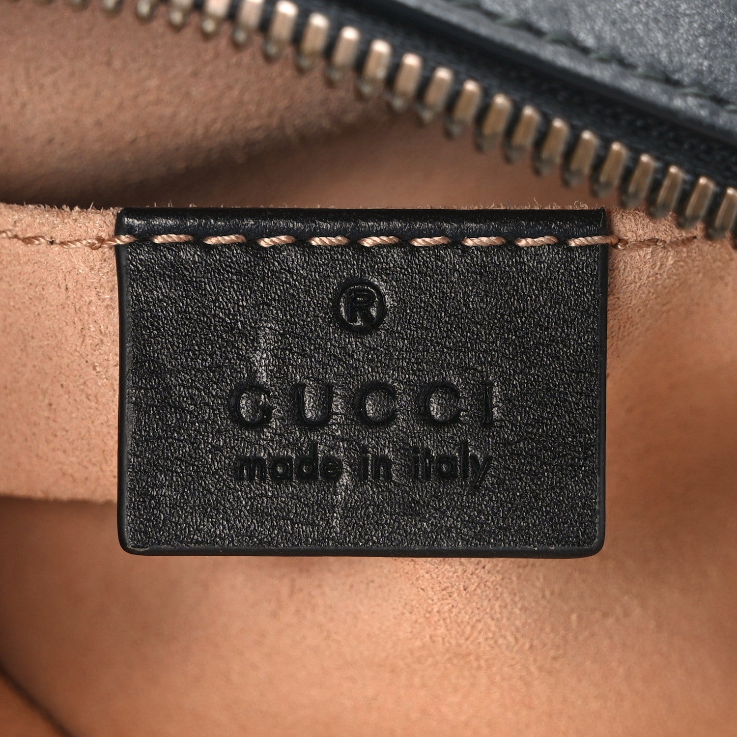 Gucci Calfskin Matelasse GG Marmont Belt Bag 85 34 Black 6 of 12