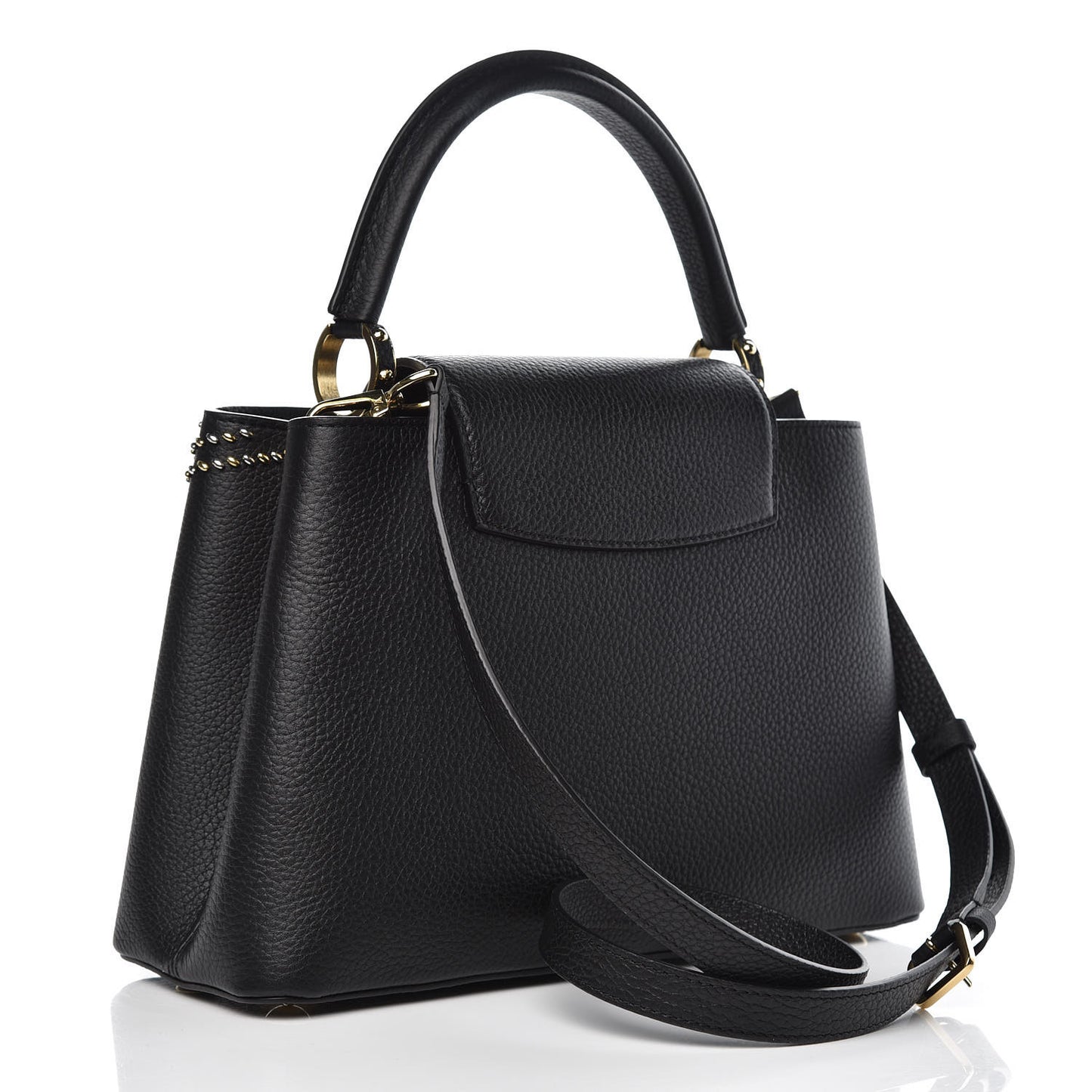 Taurillon Fleur De Lys Capucines PM Black