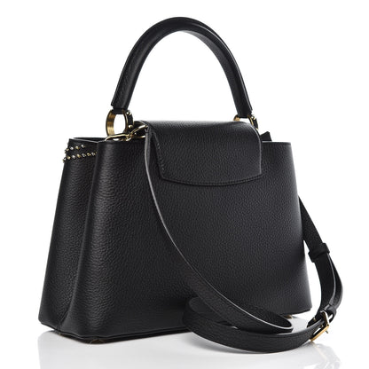 Louis Vuitton Taurillon Fleur De Lys Capucines PM Black 4 of 8