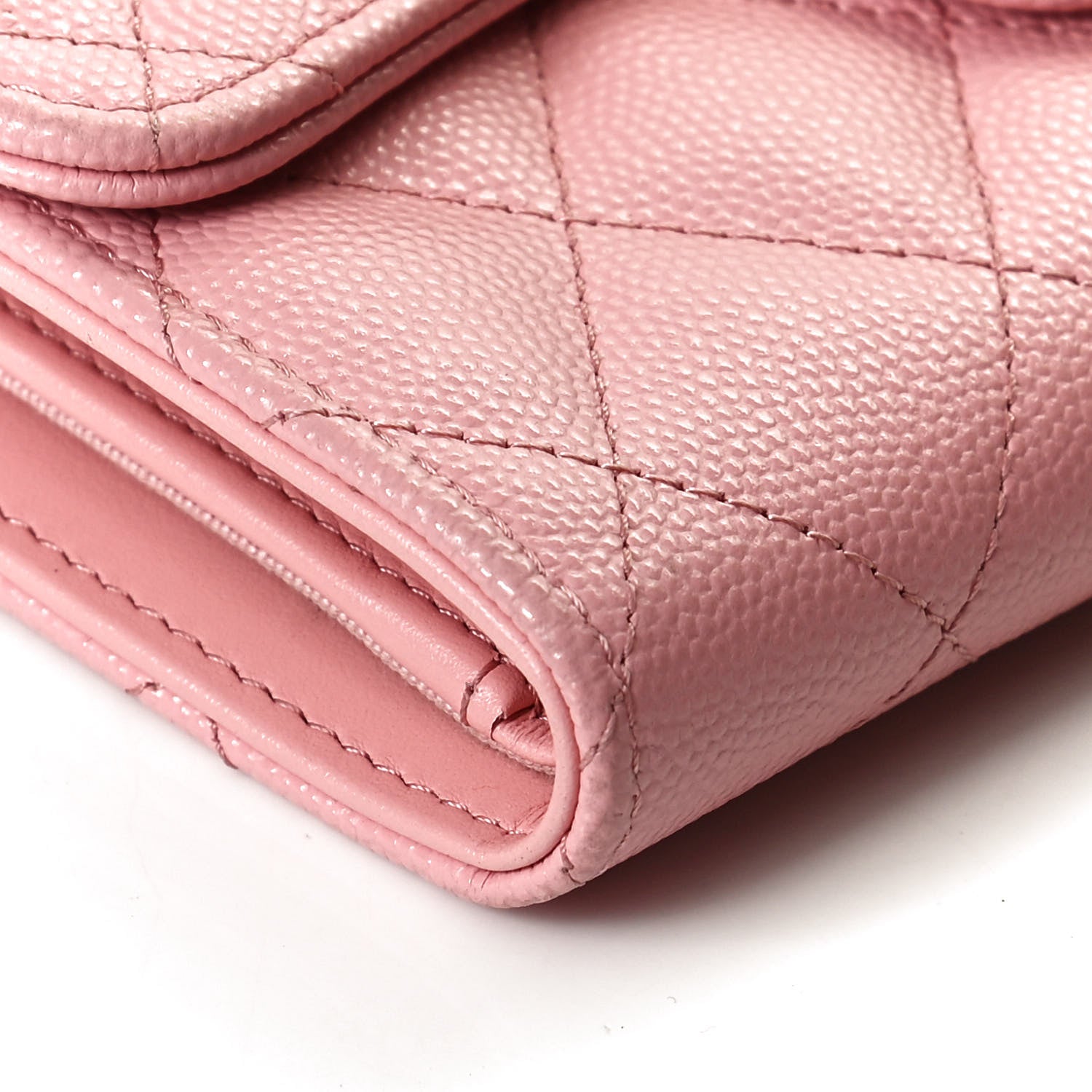 Chanel Caviar Quilted Medium Flap Wallet Pink 16 of 23