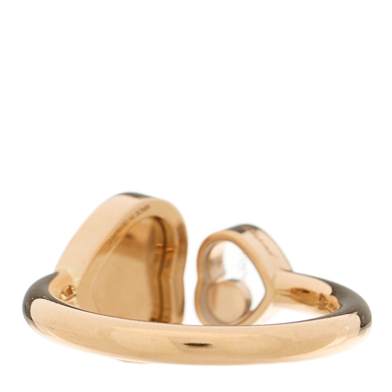 18K Rose Gold Diamond Happy Hearts Ring 51 5.75