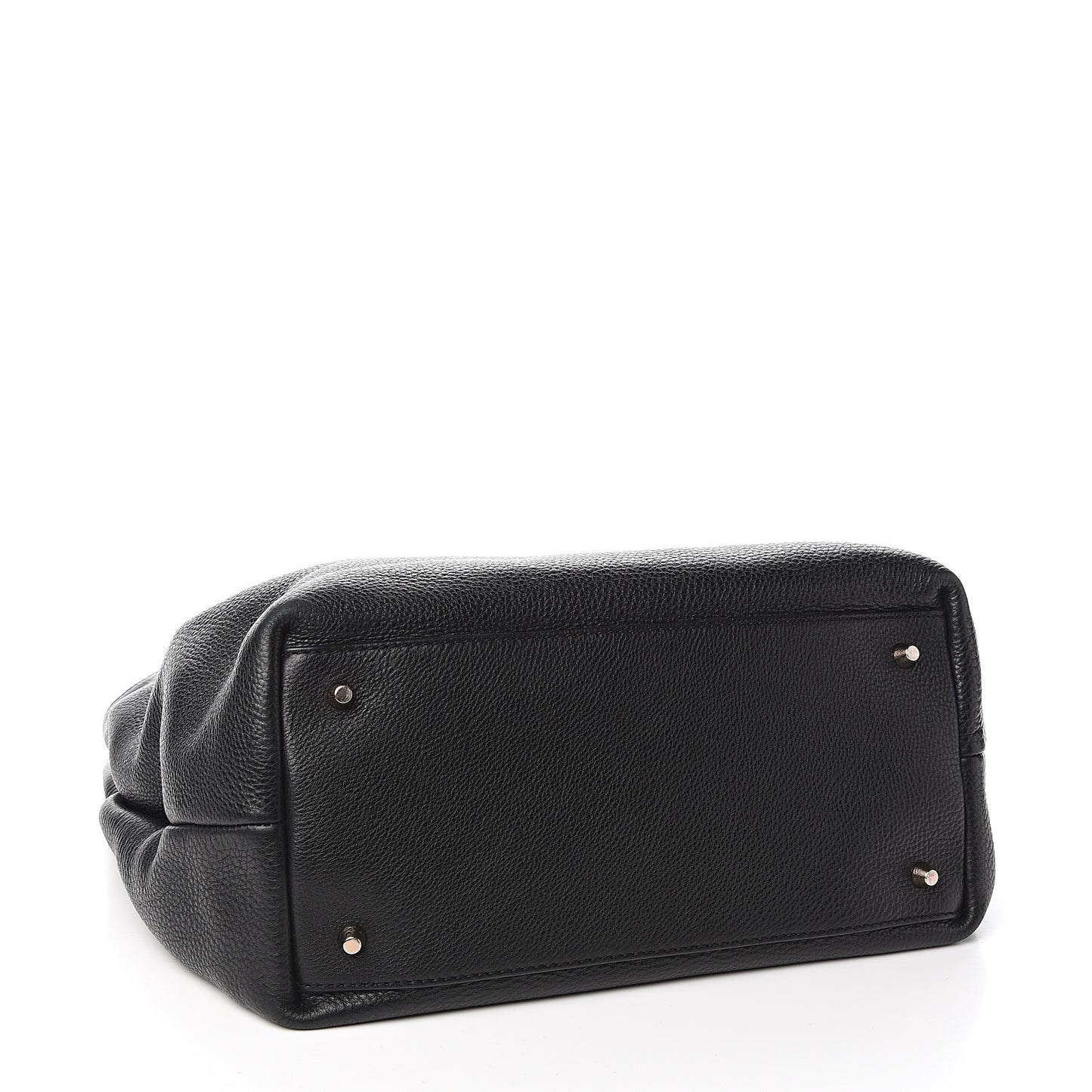 Grainy Calfskin House Check Medium Maidstone Black