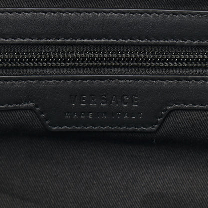 Versace Canvas Nylon Quilted Palazzo Duffle Bag Navy Black 6 of 8