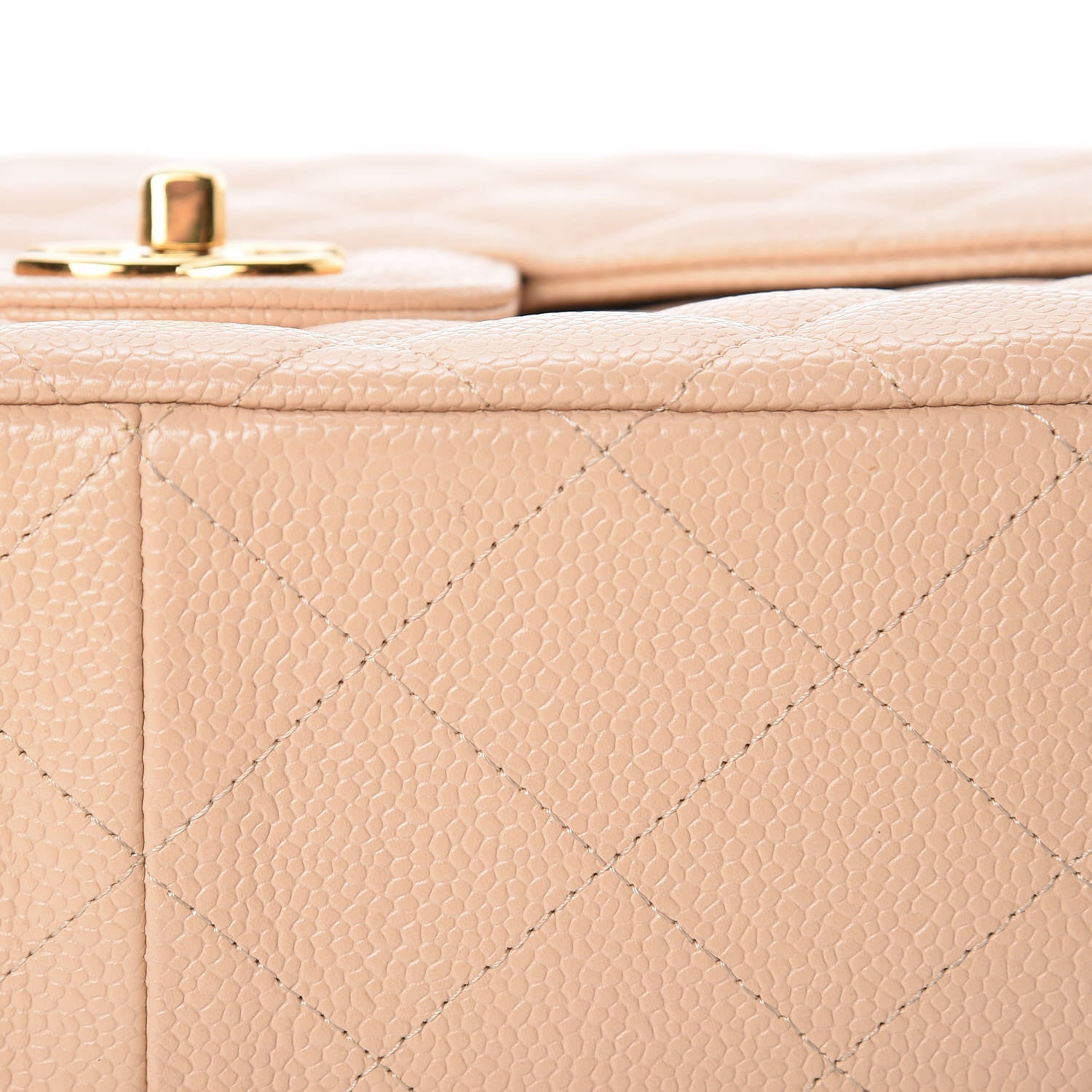 Chanel Caviar Quilted Jumbo Single Flap Beige Clair 11 of 14