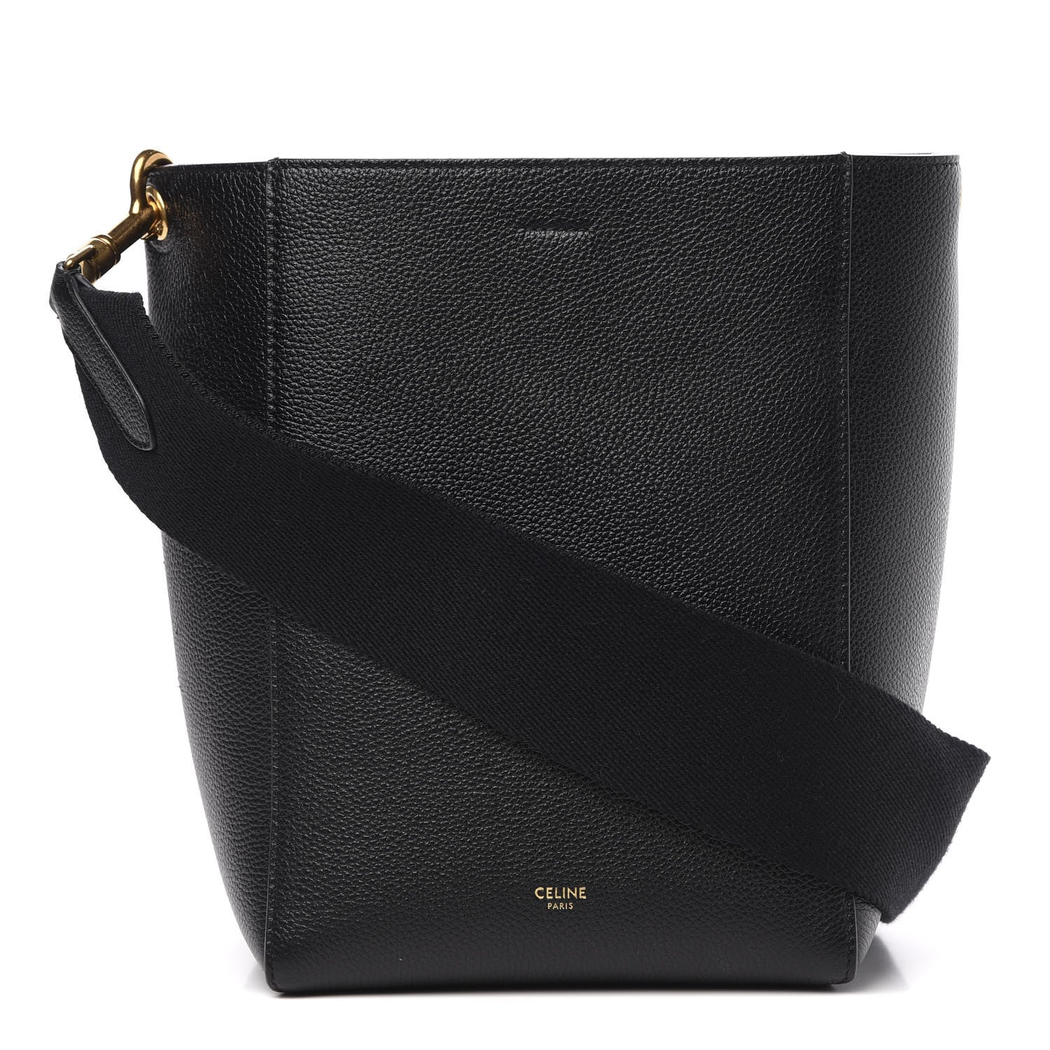 Celine Soft Grained Calfskin Small Sangle Bucket Bag Black 1 of 10