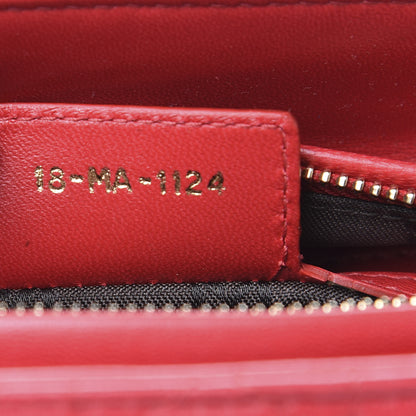 Christian Dior Lambskin Cannage Medium Lady Dior Red 8 of 12