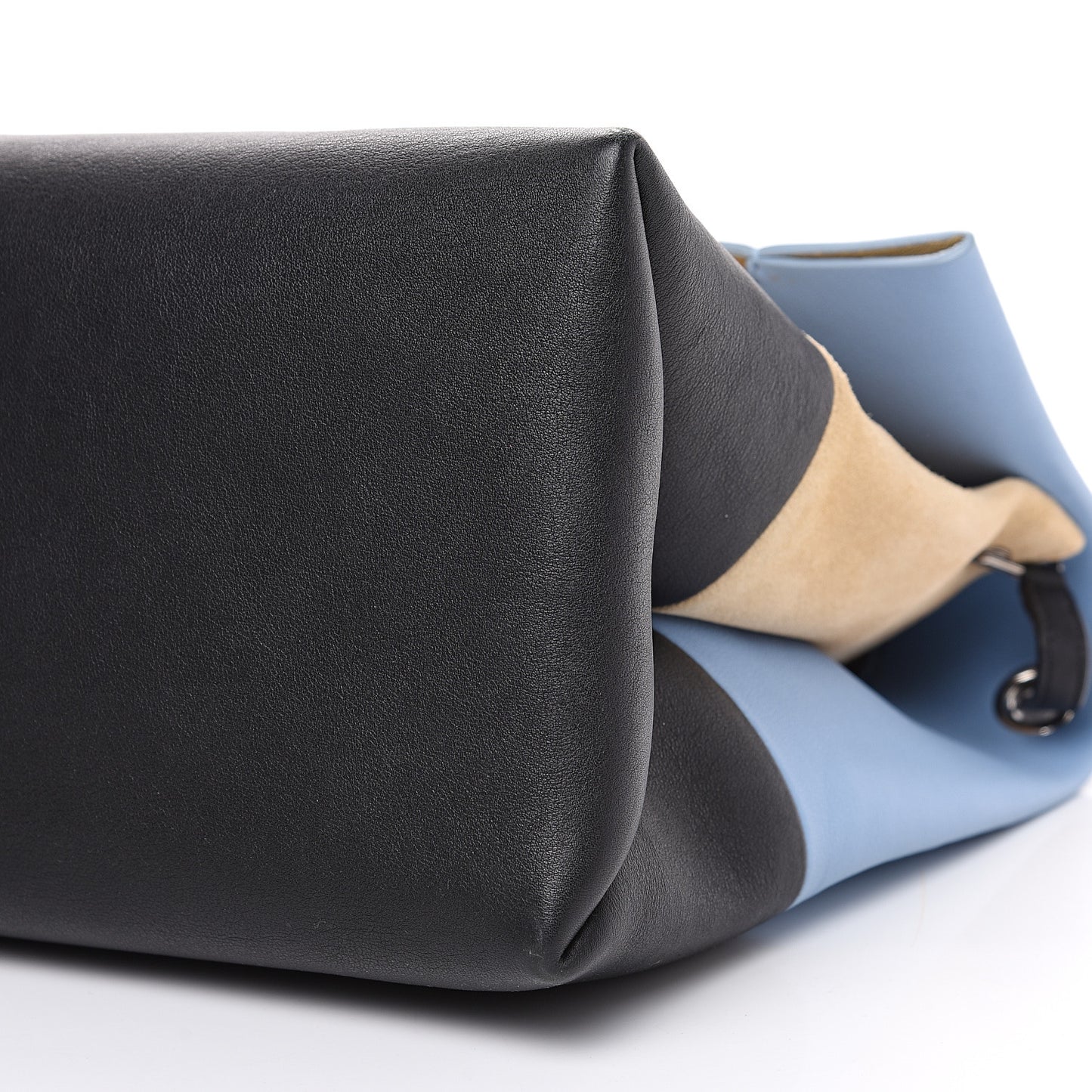 Calfskin Suede All Soft Shoulder Bag Blue Lavender