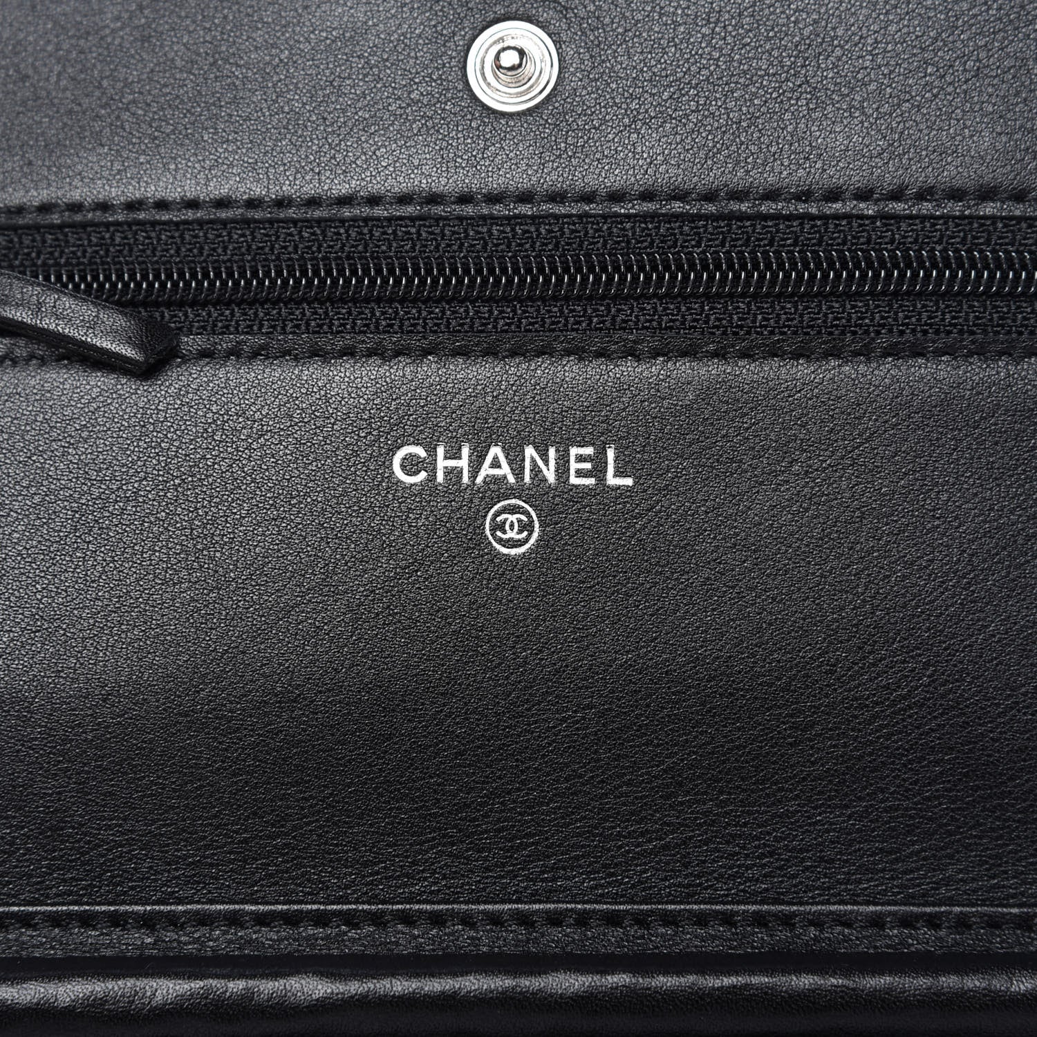 Chanel Caviar Timeless CC Wallet On Chain WOC Black 8 of 11