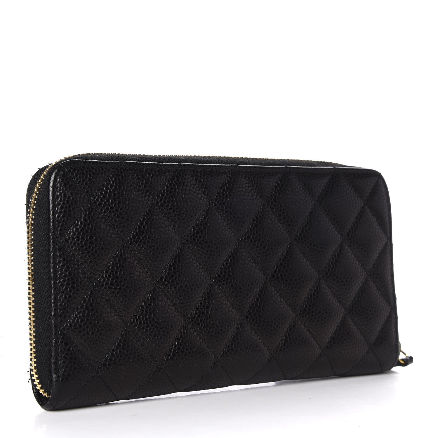 Chanel Caviar Quilted Large Gusset Zip Around Wallet Black 3 of 8