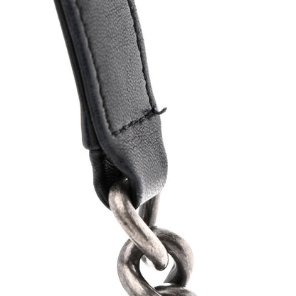 Chanel Lambskin Pleated Medium Boy Flap Black 13 of 14