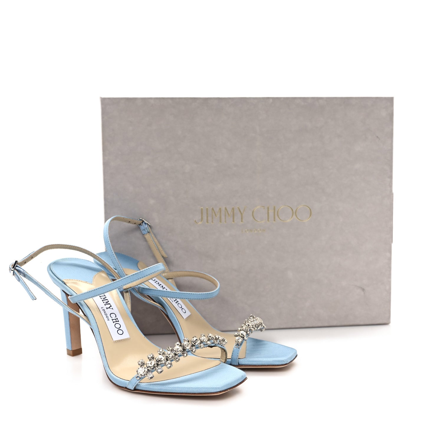 Satin Meira 85 Pumps 36 Dove Blue