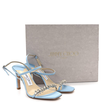 Jimmy Choo Satin Meira 85 Pumps 36 Dove Blue 8 of 8