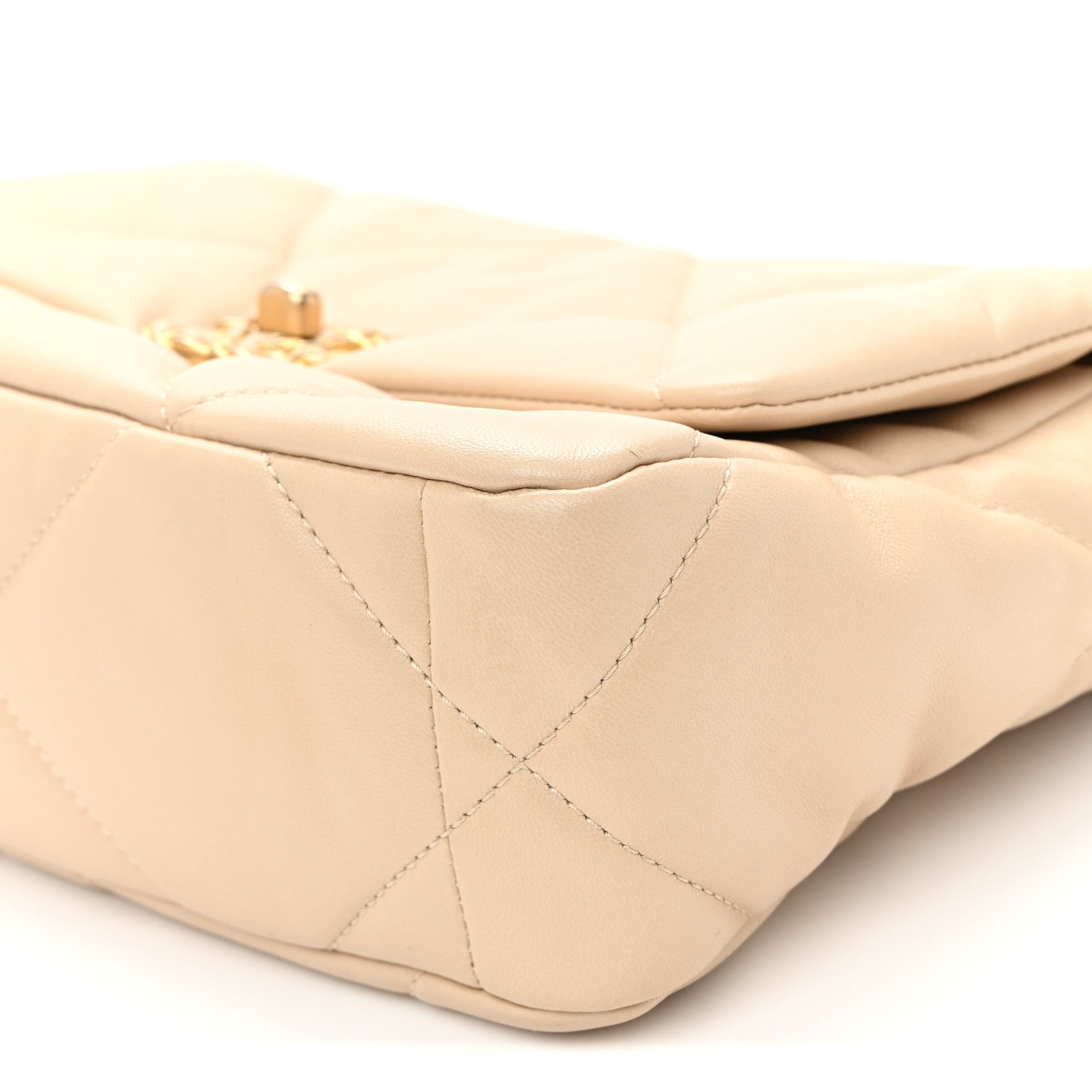 Chanel Lambskin Quilted Medium Chanel 19 Flap Beige 10 of 11