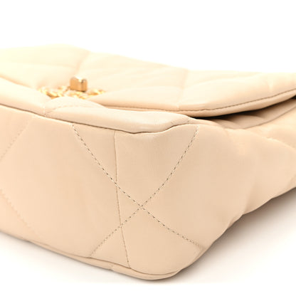 Chanel Lambskin Quilted Medium Chanel 19 Flap Beige 10 of 11