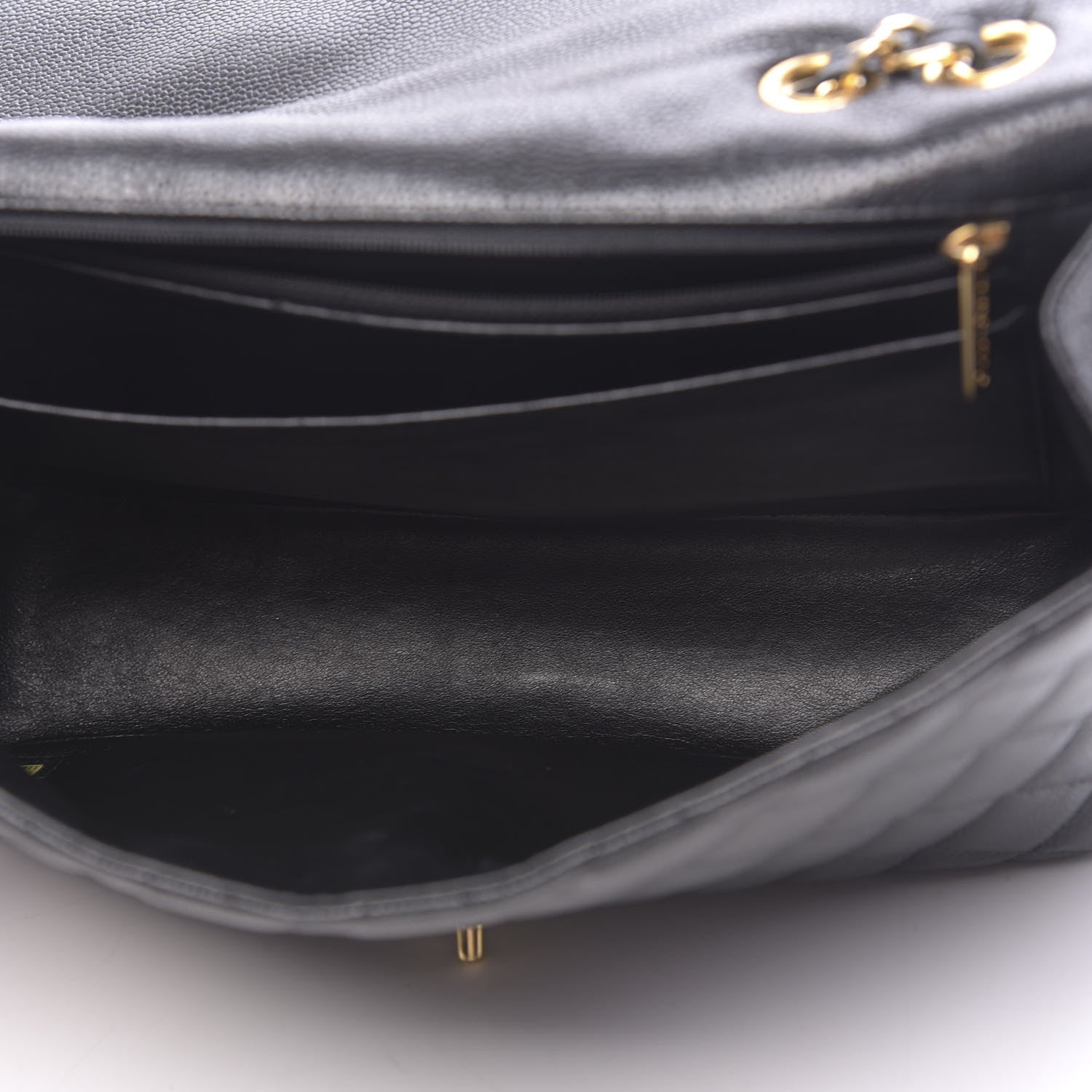 Chanel Caviar Quilted Jumbo Single Flap Black 5 of 11