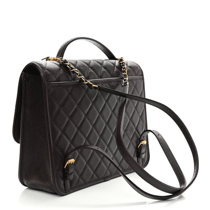 Chanel Caviar Quilted School Memory Backpack Black 3 of 10
