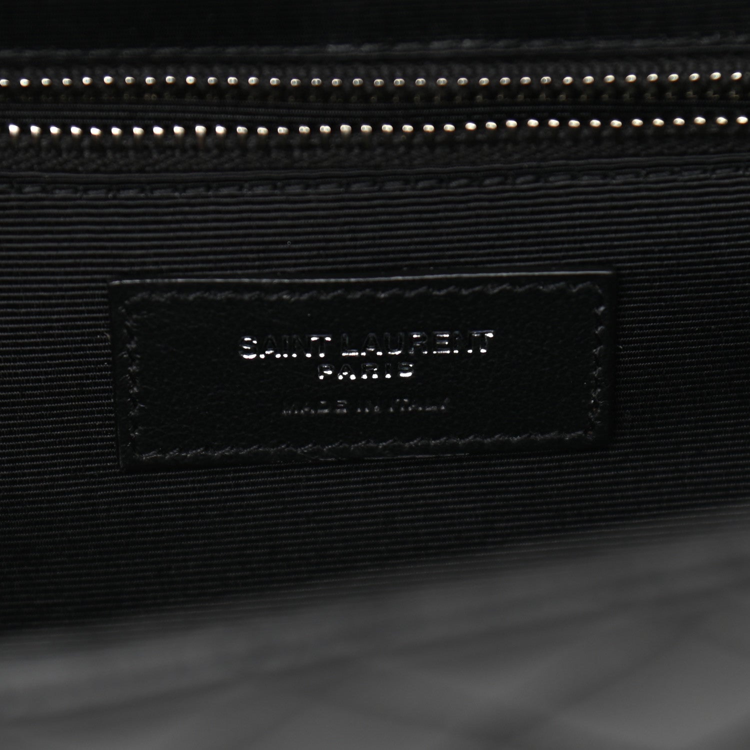Saint Laurent Grain De Poudre Textured Mixed Matelasse Large Triquilt Monogram Satchel Black 6 of 10
