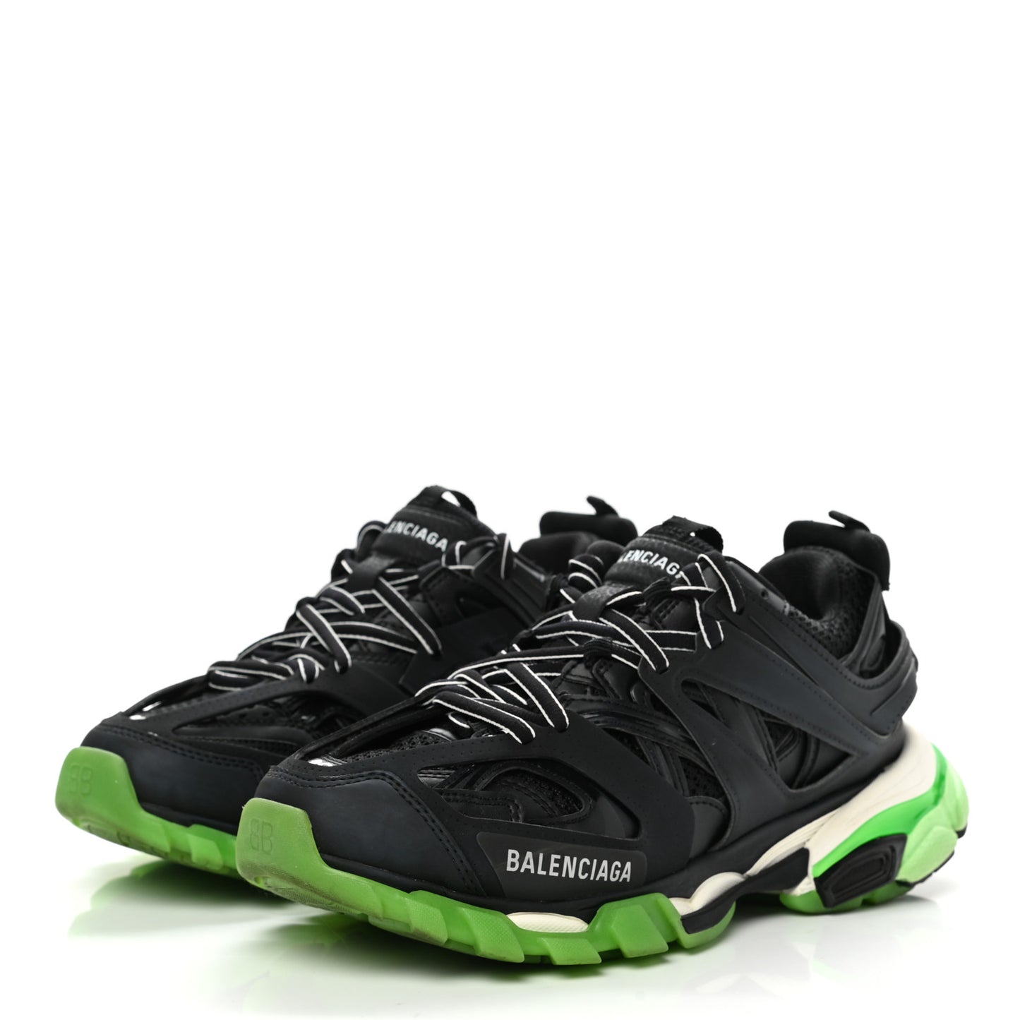 Mesh Nubuck Effect Fabric Glow in the Dark Womens Track Sneakers 38 Black Glow