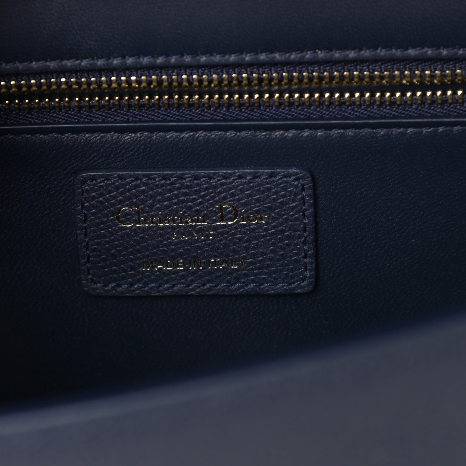 Christian Dior Grained Calfskin 30 Montaigne Chain Flap Bag Navy 6 of 12