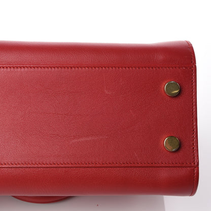 Saint Laurent Calfskin Baby Monogram Cabas Red 11 of 13