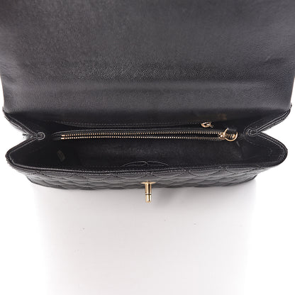 Chanel Caviar Lizard Quilted Small Coco Handle Flap Black 6 of 11