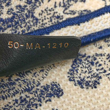 Christian Dior Canvas Embroidered Toile de Jouy Saddle Bag Blue 7 of 10