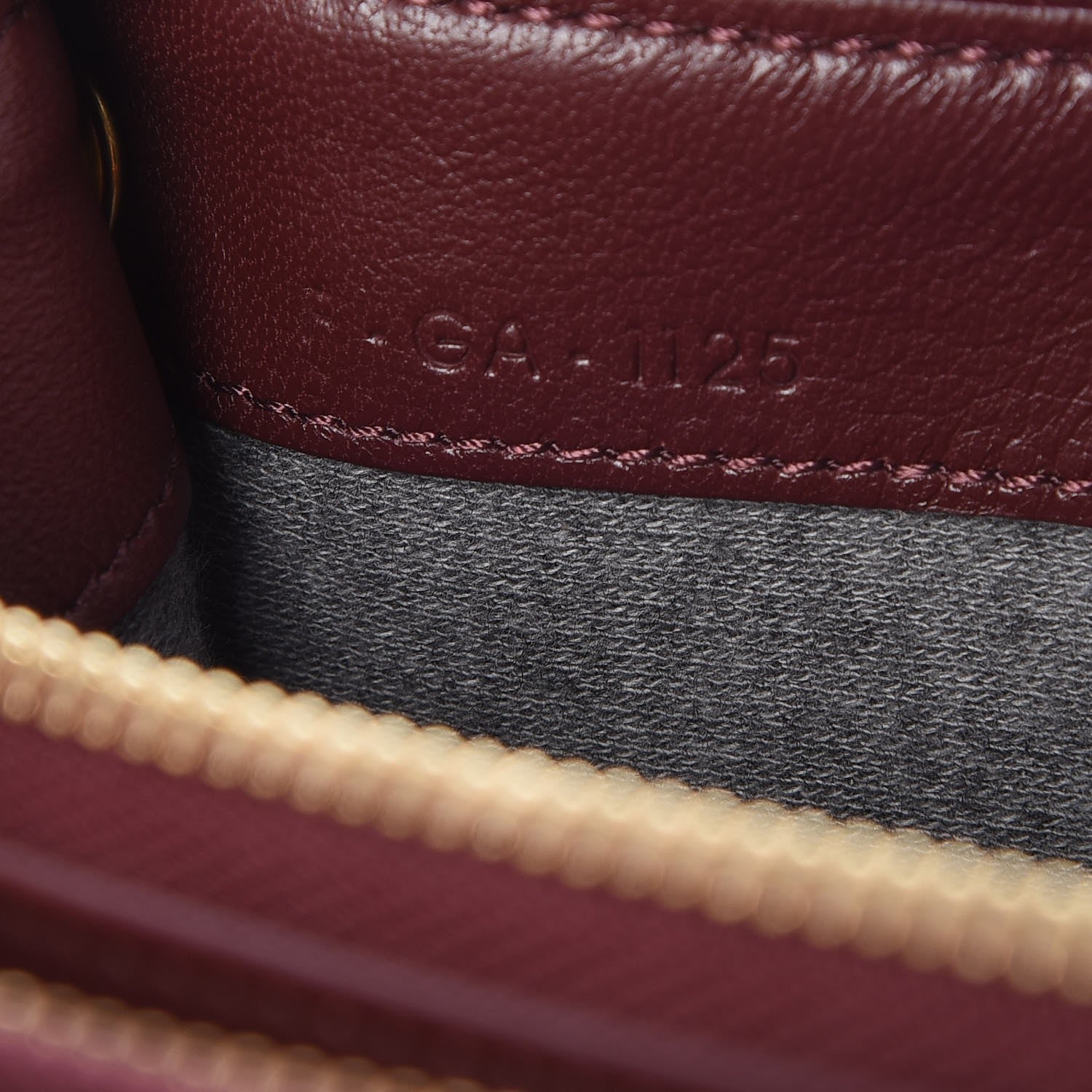 Celine Lambskin Large Trio Crossbody Bag Burgundy 7 of 7