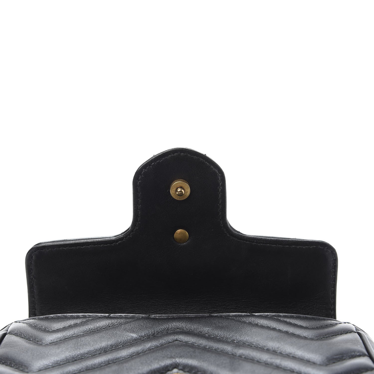 Gucci Calfskin Matelasse Super Mini GG Marmont Shoulder Bag Black 8 of 12