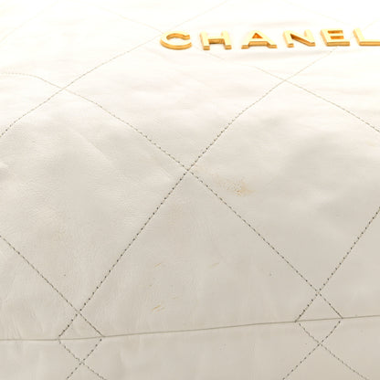 Chanel Shiny Calfskin Quilted Large Chanel 22 White 13 of 13