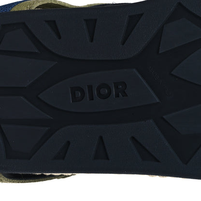 Christian Dior Suede Technical Fabric Mens Atlas Sandals 46 Green Beige 3 of 8