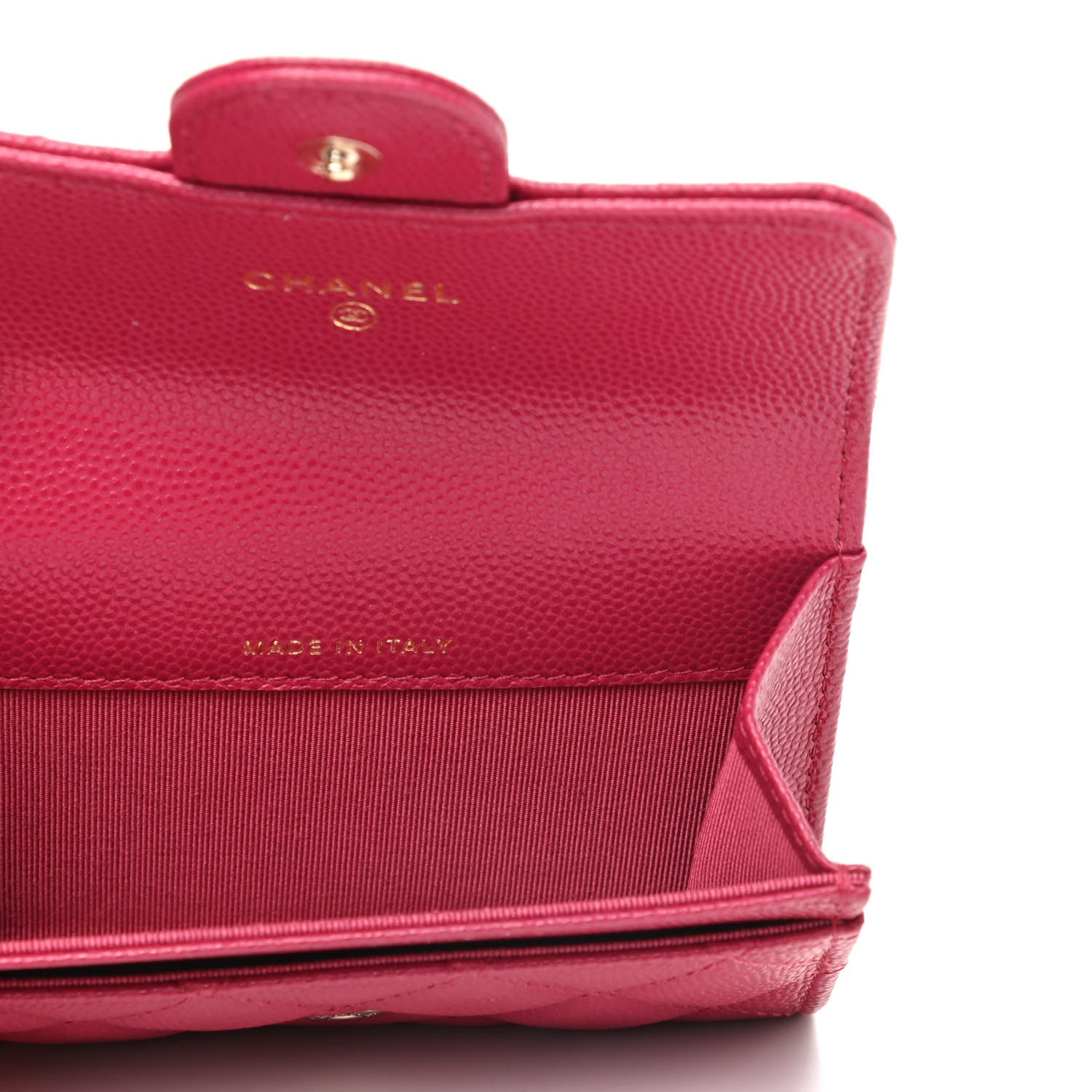 Chanel Caviar Quilted Flap Card Holder Wallet Pink 5 of 9