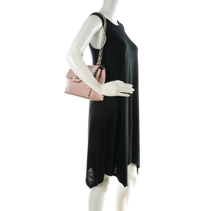 Valentino Garavani Vitello Rockstud Chain Strap Shoulder Bag Blush 2 of 7