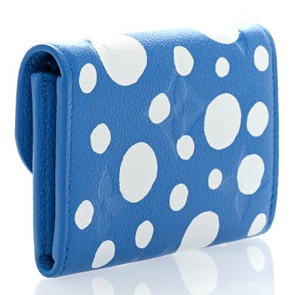 Louis Vuitton X YK Empreinte Painted Dots Rosalie Coin Purse Blue White 3 of 7