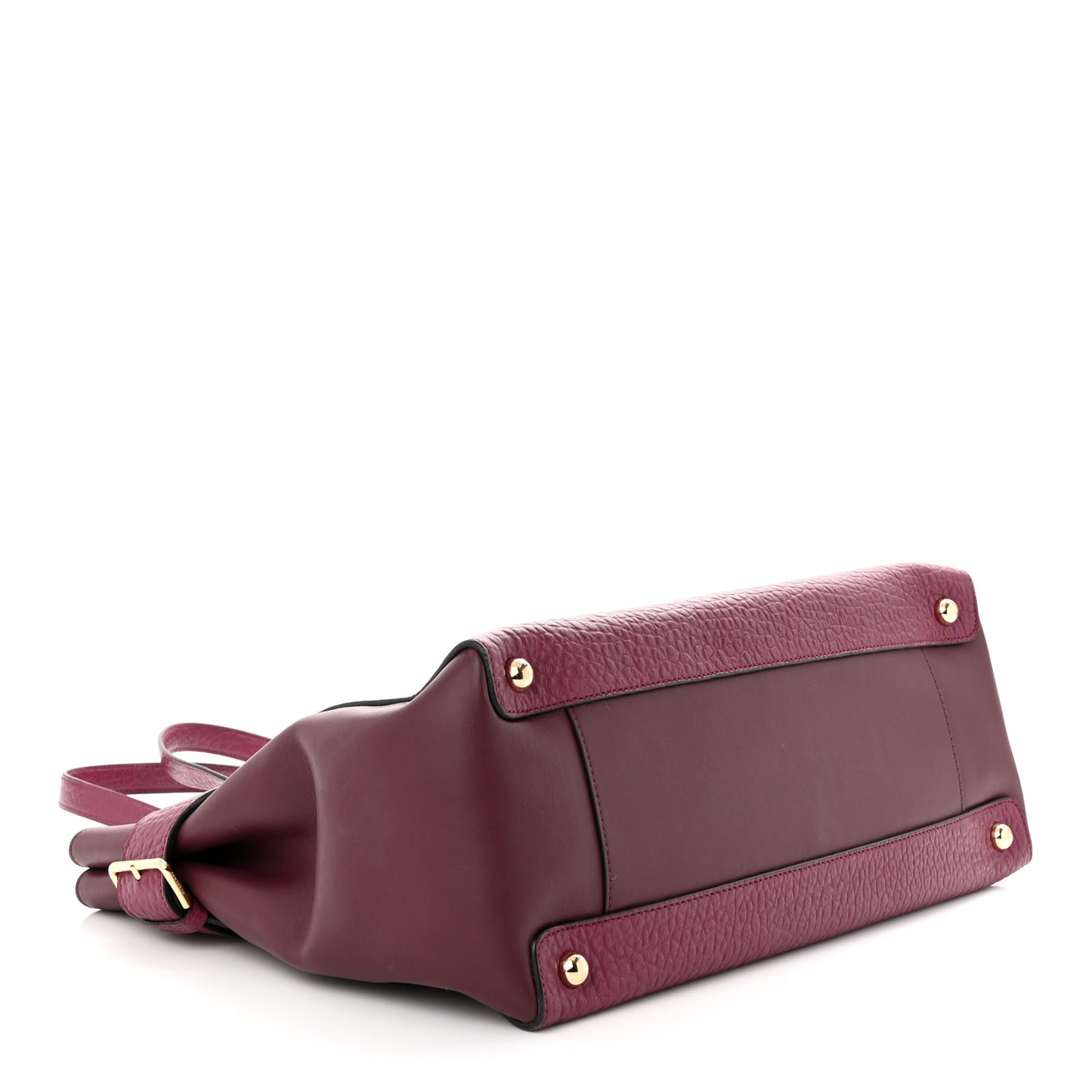 Heritage Grain Smooth Calfskin Large Clarborough Tote Damson Magenta