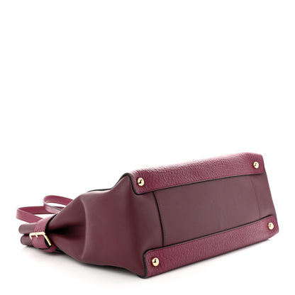 Burberry Heritage Grain Smooth Calfskin Large Clarborough Tote Damson Magenta 4 of 10