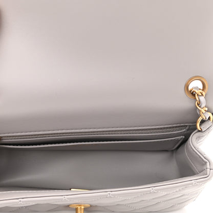 Chanel Lambskin Quilted Mini Rectangular Pearl Crush Flap Grey 5 of 10