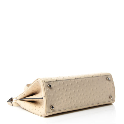 Gucci Ostrich Small Zumi Top Handle Bag Ivory 4 of 10