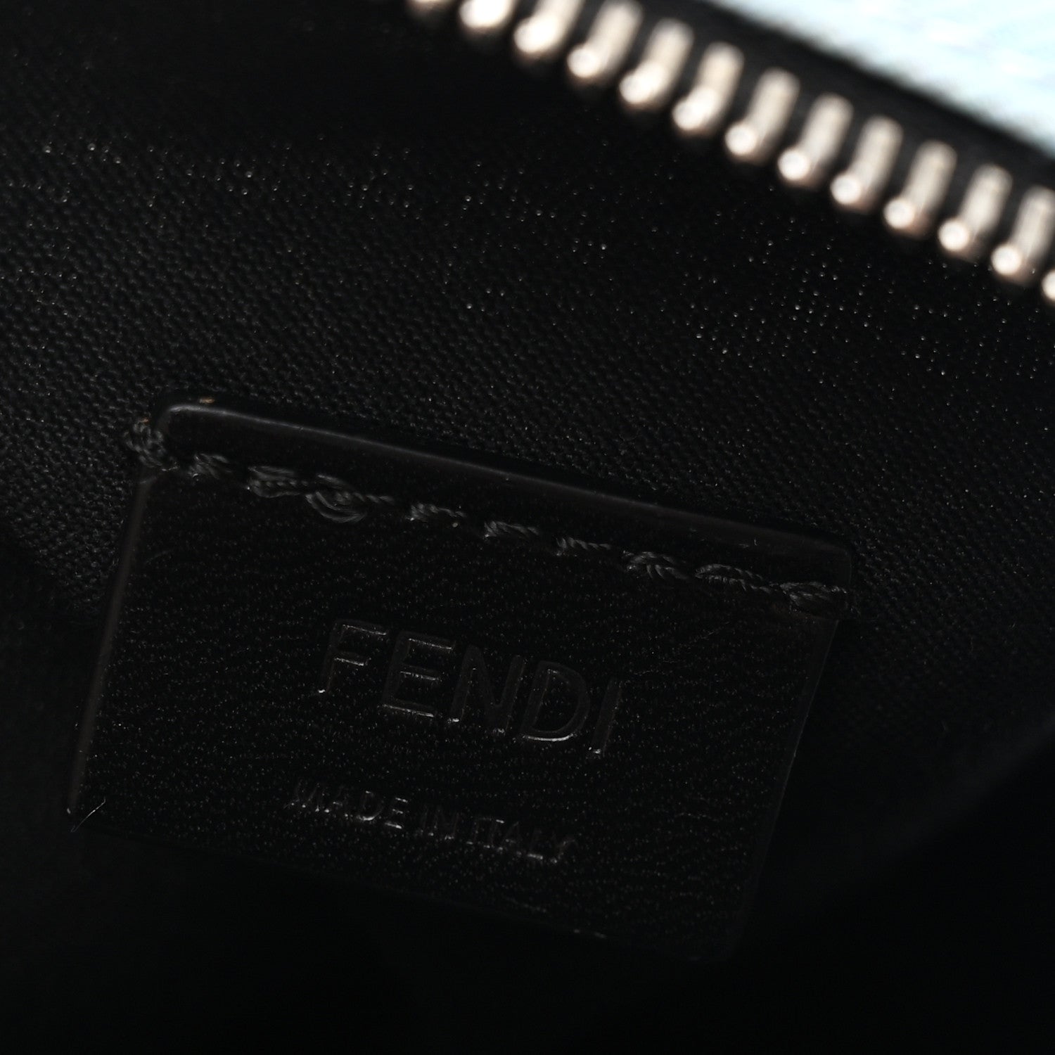 Fendi Econyl Nylon Cuoio Romano Baguette Crossbody Phone Pouch Azzurro 6 of 11