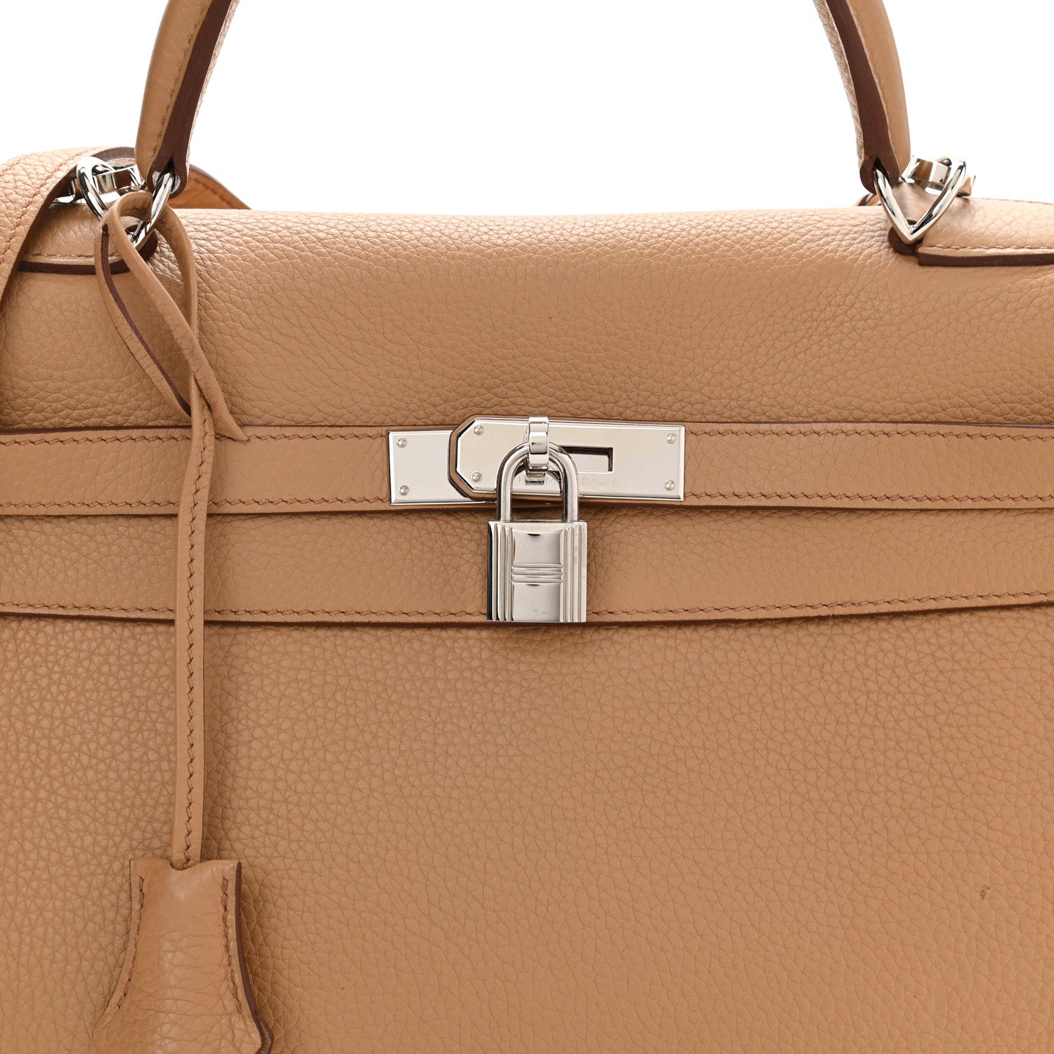 Hermes Taurillon Clemence Kelly Retourne 32 Camel Tabac 8 of 13