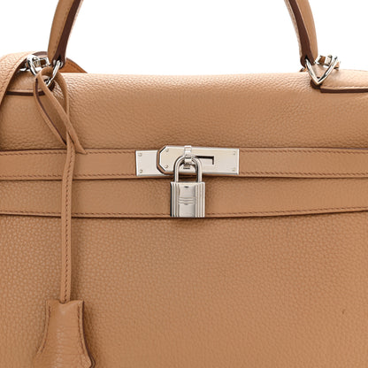 Hermes Taurillon Clemence Kelly Retourne 32 Camel Tabac 8 of 13