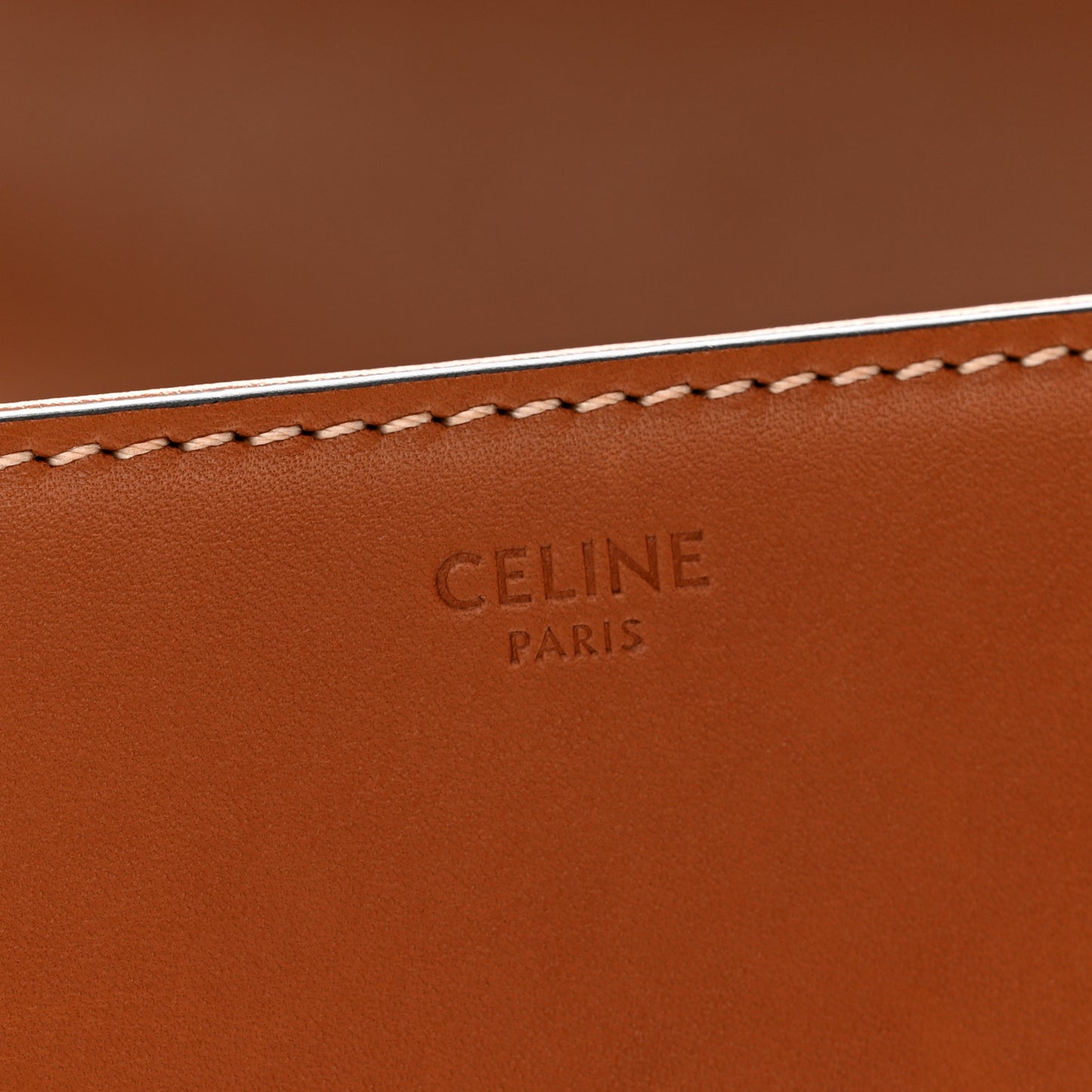Natural Calfskin Medium Triomphe Tan