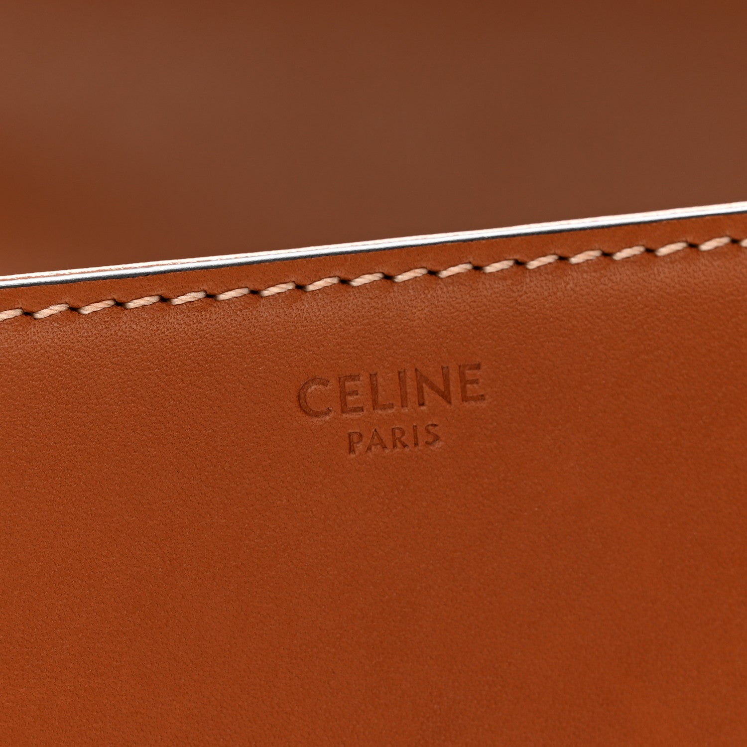 Celine Natural Calfskin Medium Triomphe Tan 6 of 13