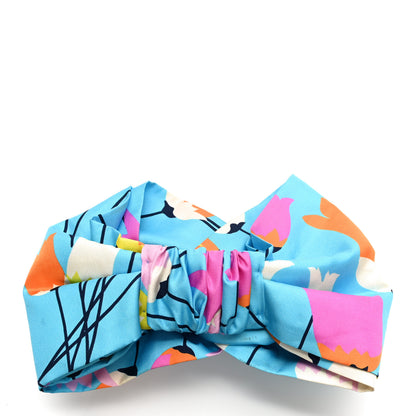 Gucci Silk Tulip Print Headband Blue 3 of 7