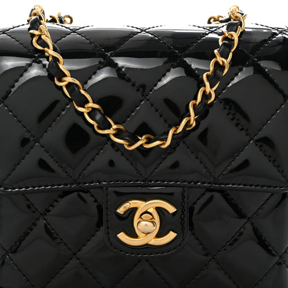 Chanel Patent Calfskin Quilted Mini Square Flap Black 8 of 10