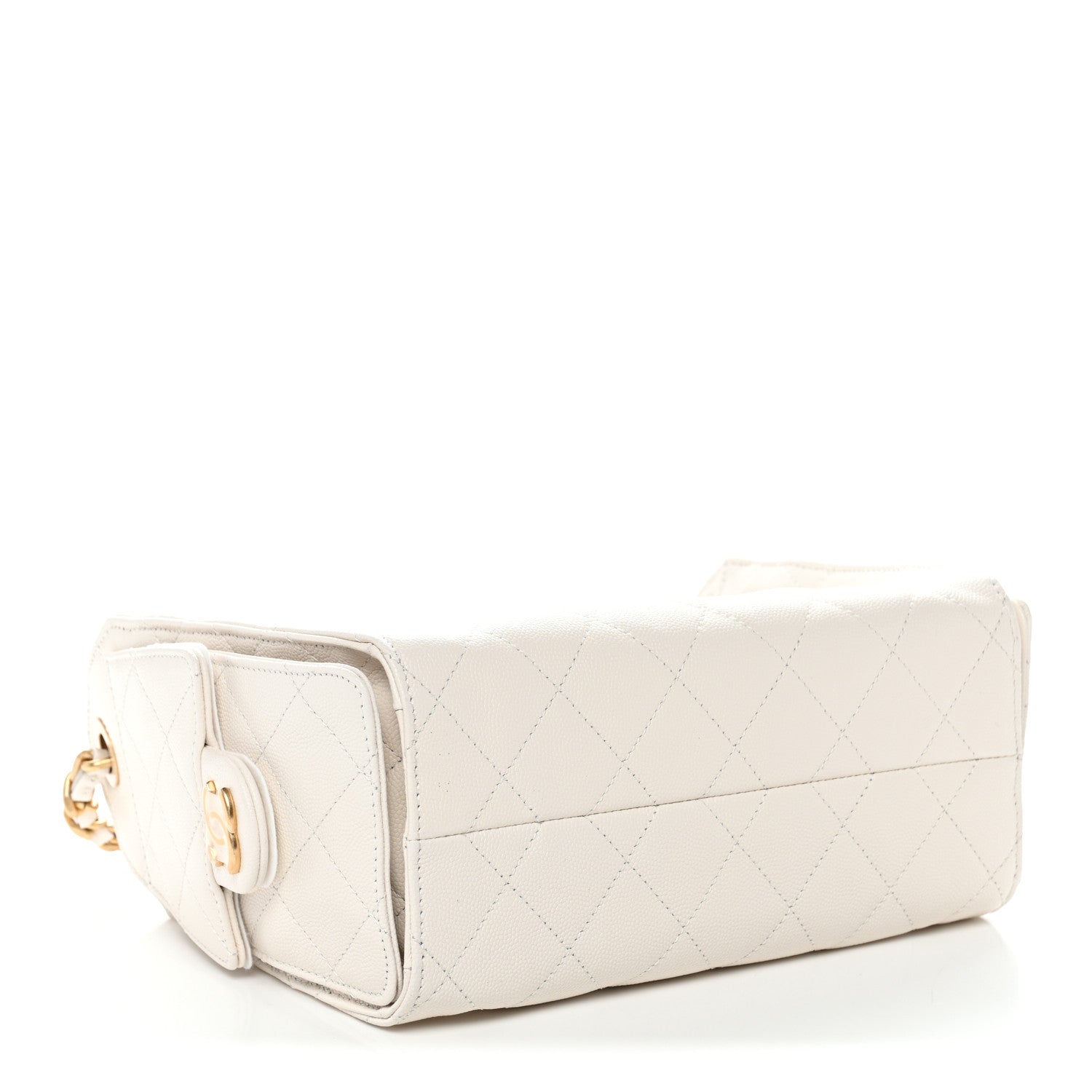 Chanel Caviar Quilted Mini Chanel 25 Handbag White 4 of 10